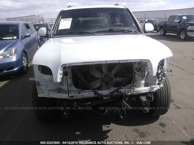 5TDZT38A66S266142 - 2006 TOYOTA SEQUOIA LIMITED WHITE photo 6