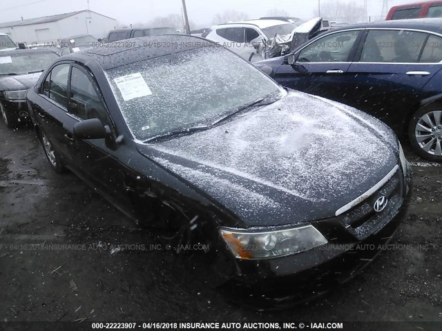 5NPEU46C66H145798 - 2006 HYUNDAI SONATA GLS/LX BLACK photo 1