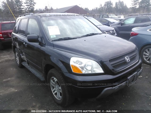 2HKYF18654H550173 - 2004 HONDA PILOT EXL შავი ფოტო 1