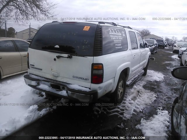 1GNFK16Z24J271892 - 2004 CHEVROLET SUBURBAN K1500 WHITE photo 4