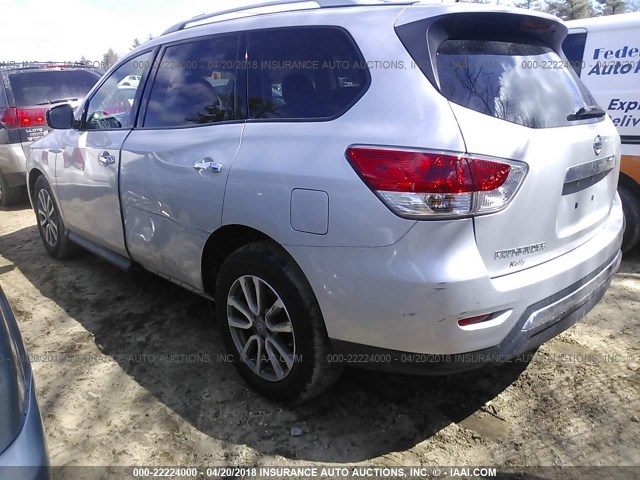 5N1AR2MM8FC697956 - 2015 NISSAN PATHFINDER S/SV/SL/PLATINUM 银色 照片 3