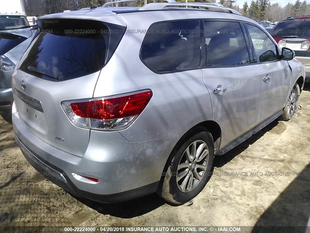 5N1AR2MM8FC697956 - 2015 NISSAN PATHFINDER S/SV/SL/PLATINUM 银色 照片 4