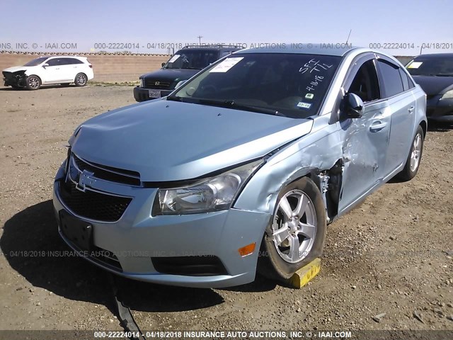 1G1PF5SC8C7245425 - 2012 CHEVROLET CRUZE LT BLUE photo 6