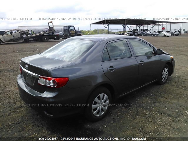 5YFBU4EE0DP088259 - 2013 TOYOTA COROLLA S/LE GRAY photo 4