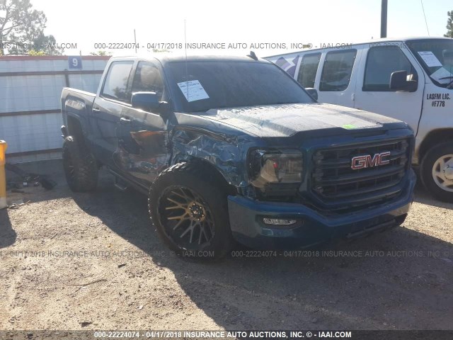 3GTU2NEC8HG142258 - 2017 GMC SIERRA K1500 SLT BLUE photo 1