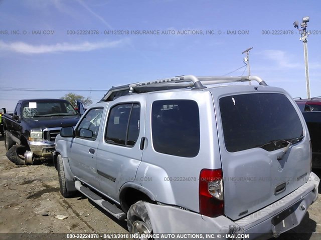 5N1ED28Y8YC542730 - 2000 NISSAN XTERRA XE/SE SILVER photo 3