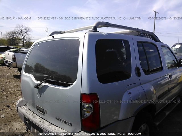 5N1ED28Y8YC542730 - 2000 NISSAN XTERRA XE/SE SILVER photo 4