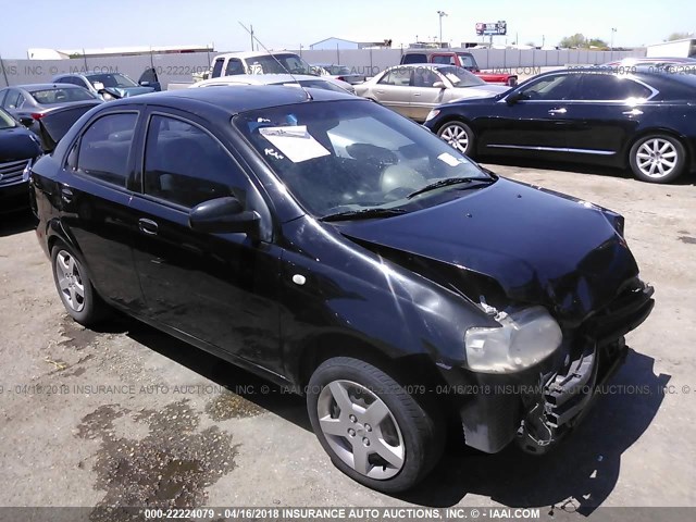 KL1TD52635B497113 - 2005 CHEVROLET AVEO LS BLACK photo 1