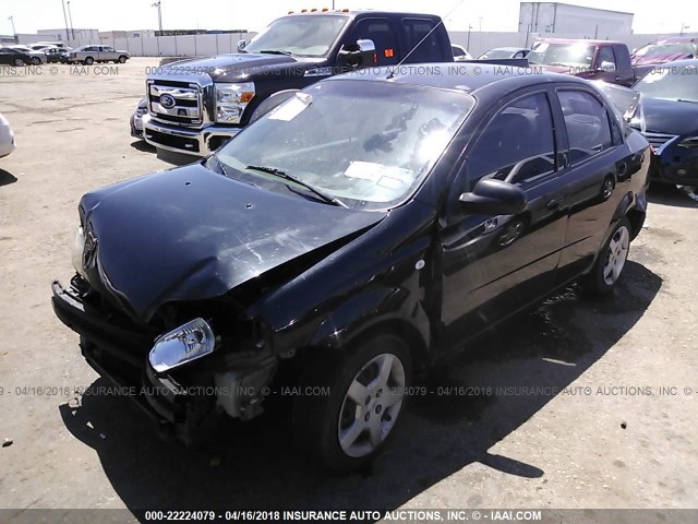 KL1TD52635B497113 - 2005 CHEVROLET AVEO LS BLACK photo 2
