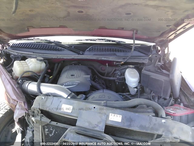 2GCEC19V141427375 - 2004 CHEVROLET SILVERADO C1500 BURGUNDY photo 10