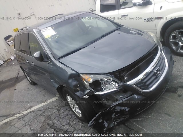 5FNRL3H46AB076672 - 2010 HONDA ODYSSEY EX GRAY photo 1