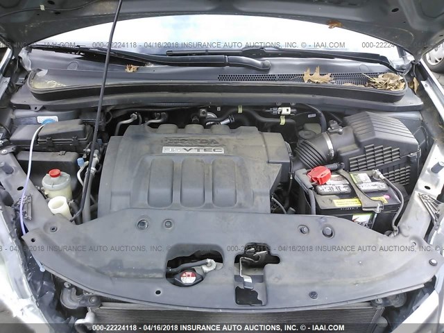 5FNRL3H46AB076672 - 2010 HONDA ODYSSEY EX GRAY photo 10