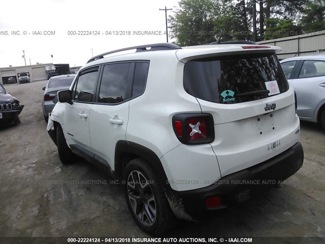 ZACCJABT5GPC50717 - 2016 JEEP RENEGADE LATITUDE WHITE photo 3