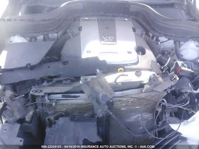 JNKAJ09F28M360849 - 2008 INFINITI EX35 JOURNEY WHITE photo 10