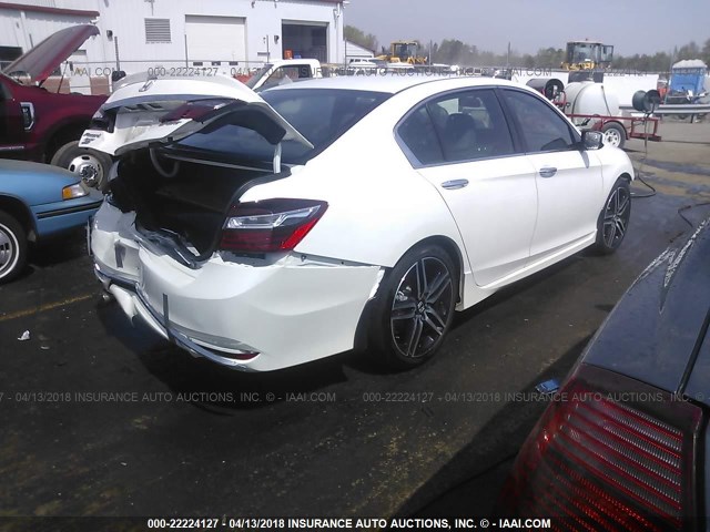 1HGCR2F50GA235327 - 2016 HONDA ACCORD SPORT WHITE photo 4