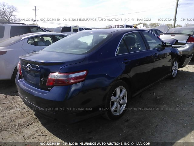 4T1BE46K77U164726 - 2007 TOYOTA CAMRY NEW GENERAT CE/LE/XLE/SE BLUE photo 4