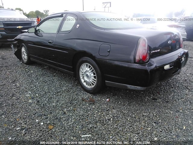 2G1WW12E4Y9184327 - 2000 CHEVROLET MONTE CARLO LS 黑色 照片 3