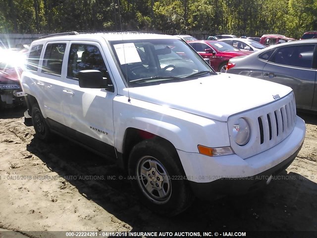 1C4NJPBA9ED601537 - 2014 JEEP PATRIOT SPORT WHITE photo 1