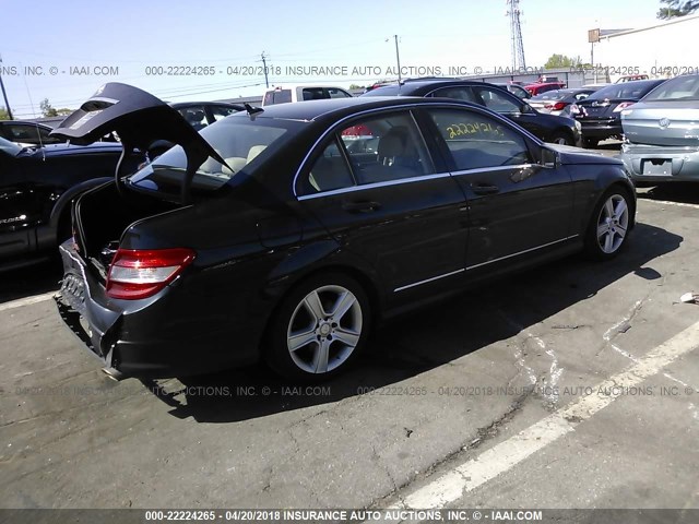 WDDGF5EB4AR128135 - 2010 MERCEDES-BENZ C 300 BLACK photo 4