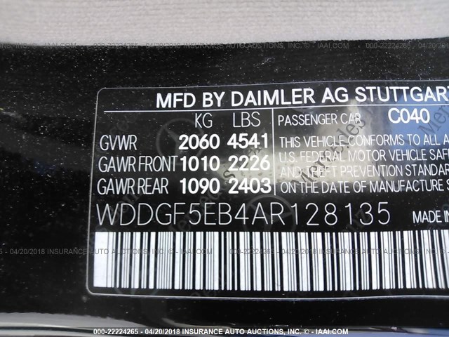 WDDGF5EB4AR128135 - 2010 MERCEDES-BENZ C 300 BLACK photo 9