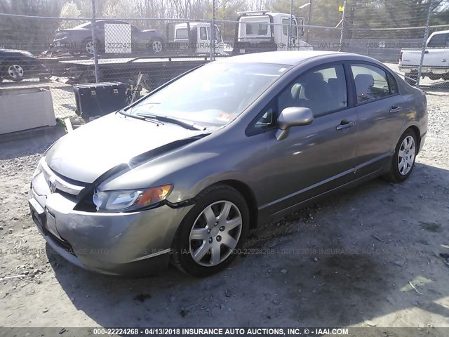 1HGFA16536L111800 - 2006 HONDA CIVIC LX BROWN photo 2