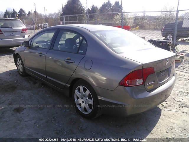 1HGFA16536L111800 - 2006 HONDA CIVIC LX BROWN photo 3