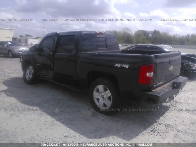 2GCEK13Y681224140 - 2008 CHEVROLET SILVERADO K1500 BLACK photo 3