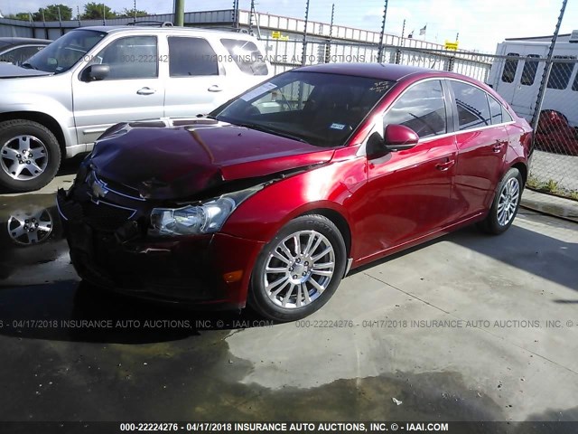 1G1PJ5SC6C7144155 - 2012 CHEVROLET CRUZE ECO RED photo 2