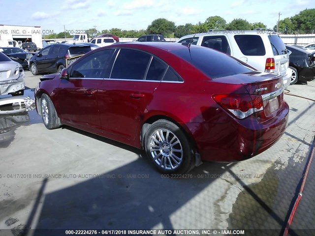 1G1PJ5SC6C7144155 - 2012 CHEVROLET CRUZE ECO RED photo 3