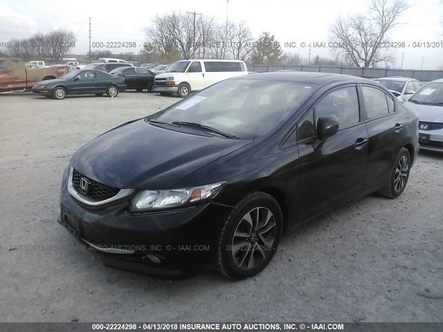 19XFB2F96DE019414 - 2013 HONDA CIVIC EXL BLACK photo 2