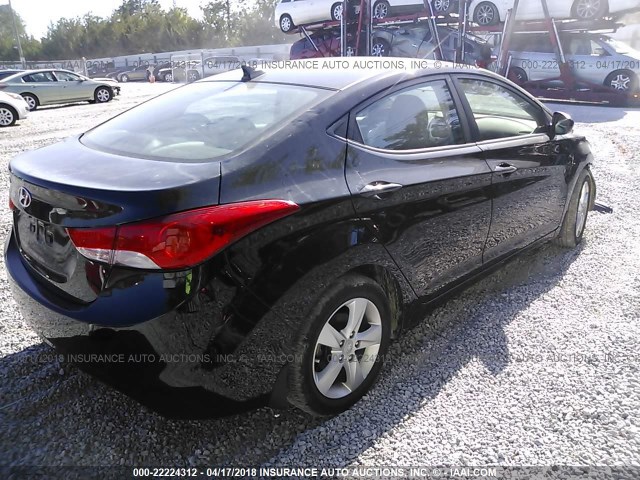 5NPDH4AE3DH161477 - 2013 HYUNDAI ELANTRA GLS/LIMITED BLACK photo 4