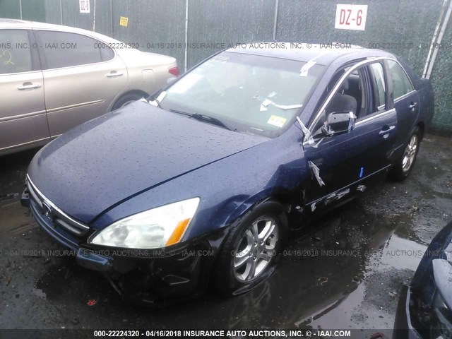 1HGCM56386A150684 - 2006 HONDA ACCORD SE BLUE photo 2