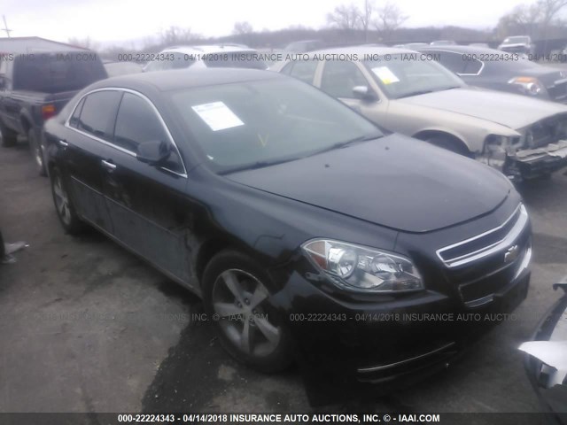 1G1ZC5E08CF151392 - 2012 CHEVROLET MALIBU 1LT BLACK photo 1