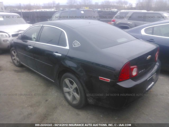 1G1ZC5E08CF151392 - 2012 CHEVROLET MALIBU 1LT BLACK photo 3