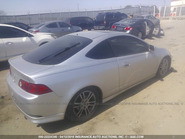 JH4DC53836S014137 - 2006 ACURA RSX SILVER photo 4