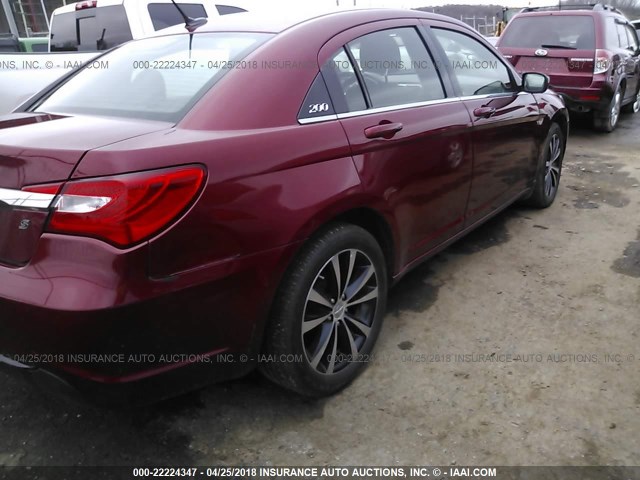 1C3CCBBB5EN165247 - 2014 CHRYSLER 200 TOURING MAROON photo 4