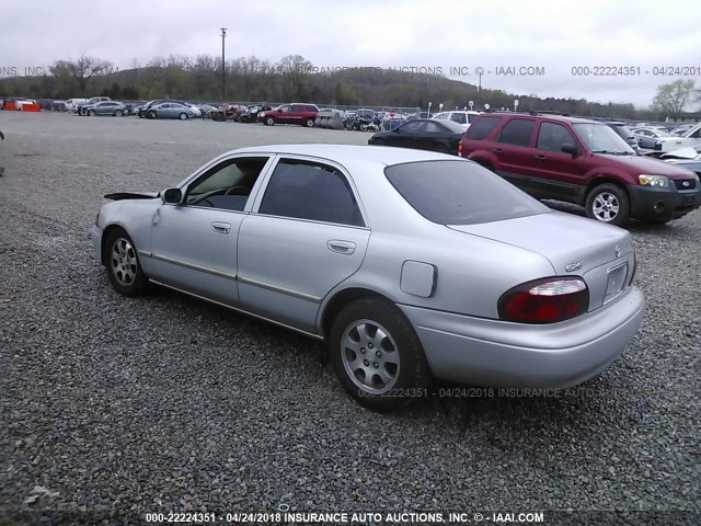 1YVGF22C925304752 - 2002 MAZDA 626 LX SILVER photo 3