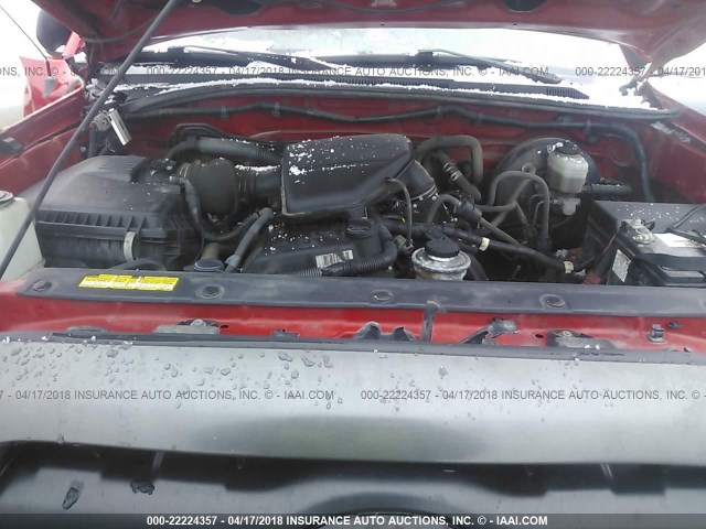 5TEPX42N97Z324326 - 2007 TOYOTA TACOMA RED photo 10