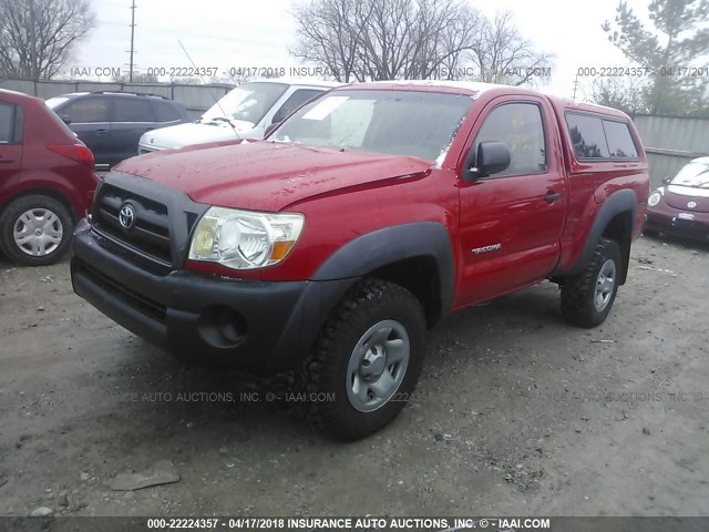 5TEPX42N97Z324326 - 2007 TOYOTA TACOMA RED photo 2