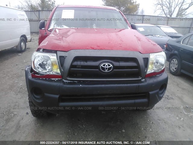 5TEPX42N97Z324326 - 2007 TOYOTA TACOMA RED photo 6