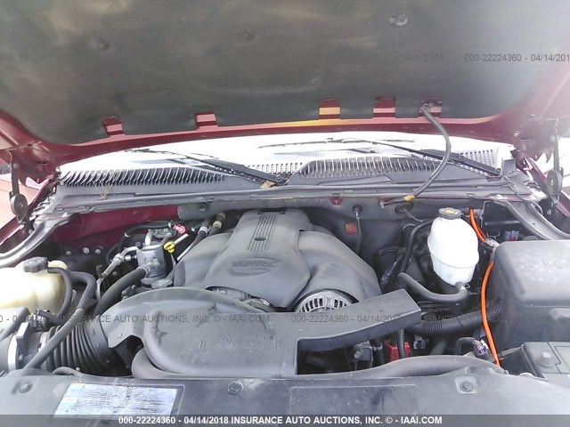 1GKEK63U16J133827 - 2006 GMC YUKON DENALI BURGUNDY photo 10