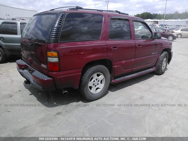 1GKEK63U16J133827 - 2006 GMC YUKON DENALI BURGUNDY photo 4