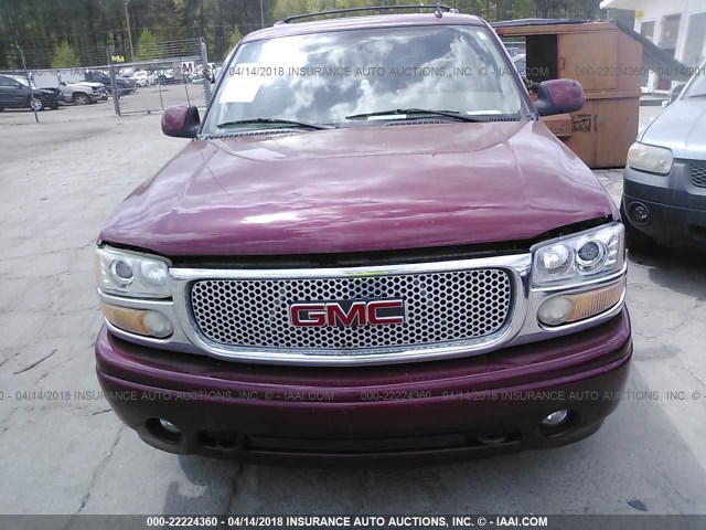 1GKEK63U16J133827 - 2006 GMC YUKON DENALI BURGUNDY photo 6