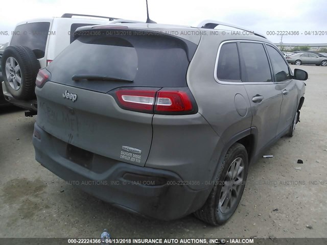 1C4PJLCB7GW290951 - 2016 JEEP CHEROKEE LATITUDE GRAY photo 4