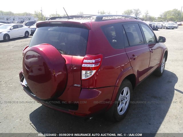 2T3DF4DV7BW107140 - 2011 TOYOTA RAV4 LIMITED RED photo 4