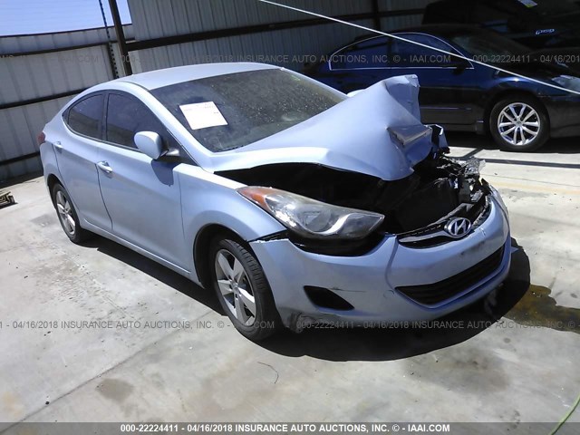 KMHDH4AE3CU435521 - 2012 HYUNDAI ELANTRA GLS/LIMITED Light Blue photo 1