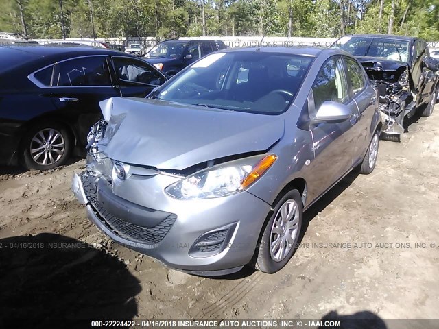 JM1DE1KY1C0137674 - 2012 MAZDA MAZDA2 SILVER photo 2