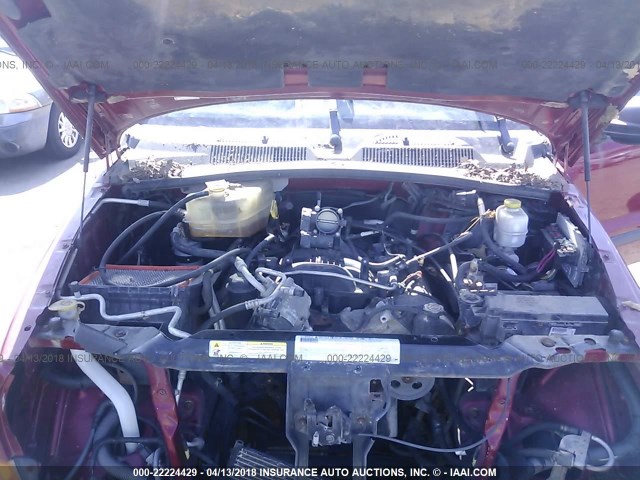 1J4GL48K37W538390 - 2007 JEEP LIBERTY SPORT მუქწითელი ფოტო 10