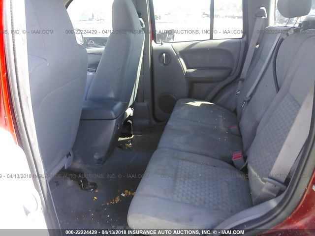 1J4GL48K37W538390 - 2007 JEEP LIBERTY SPORT მუქწითელი ფოტო 8