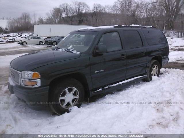 1GKFK66U01J264093 - 2001 GMC DENALI XL K1500 GREEN photo 2